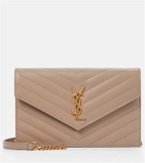 ysl cassandre envelope chain wallet in grain de poudre leather|CASSANDRE ENVELOPE CHAIN WALLET IN .